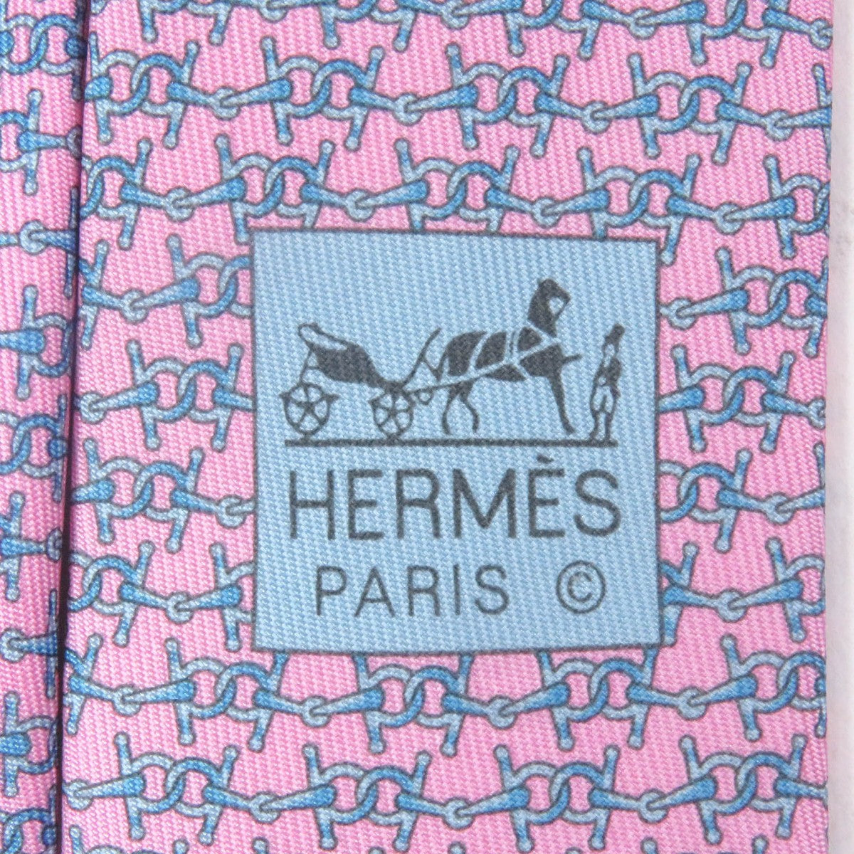 HERMES tie 6246MA silk pink