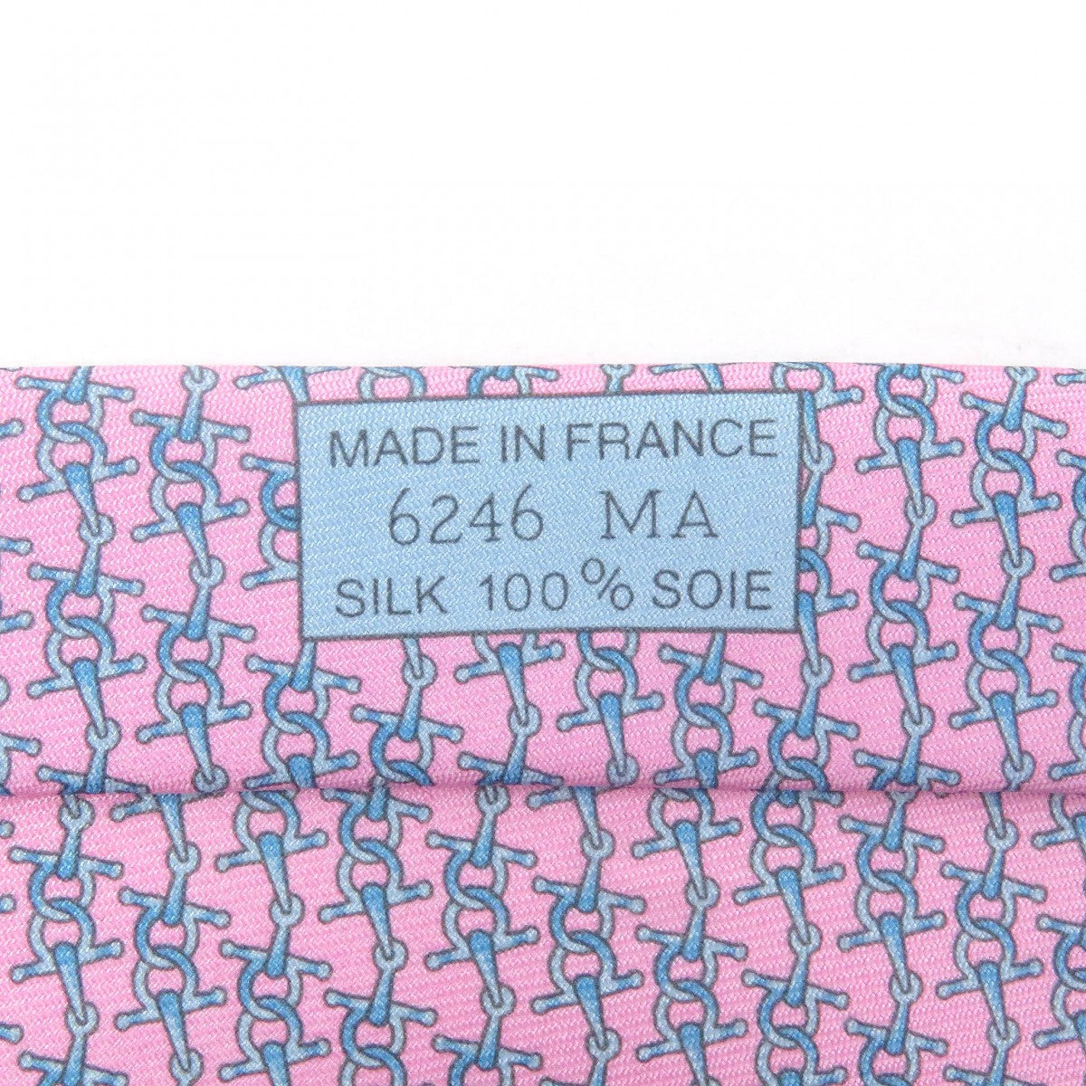 HERMES tie 6246MA silk pink