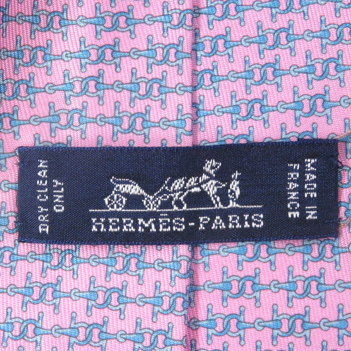 HERMES tie 6246MA silk pink
