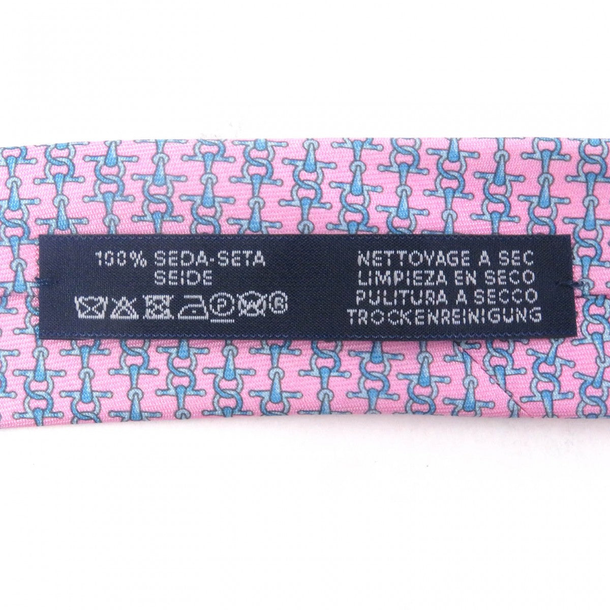 HERMES tie 6246MA silk pink