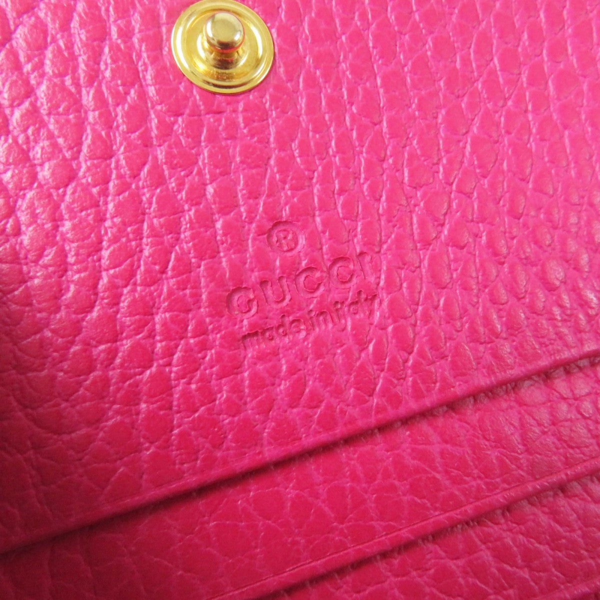 GUCCI Bifold Wallet 456126 leather pink