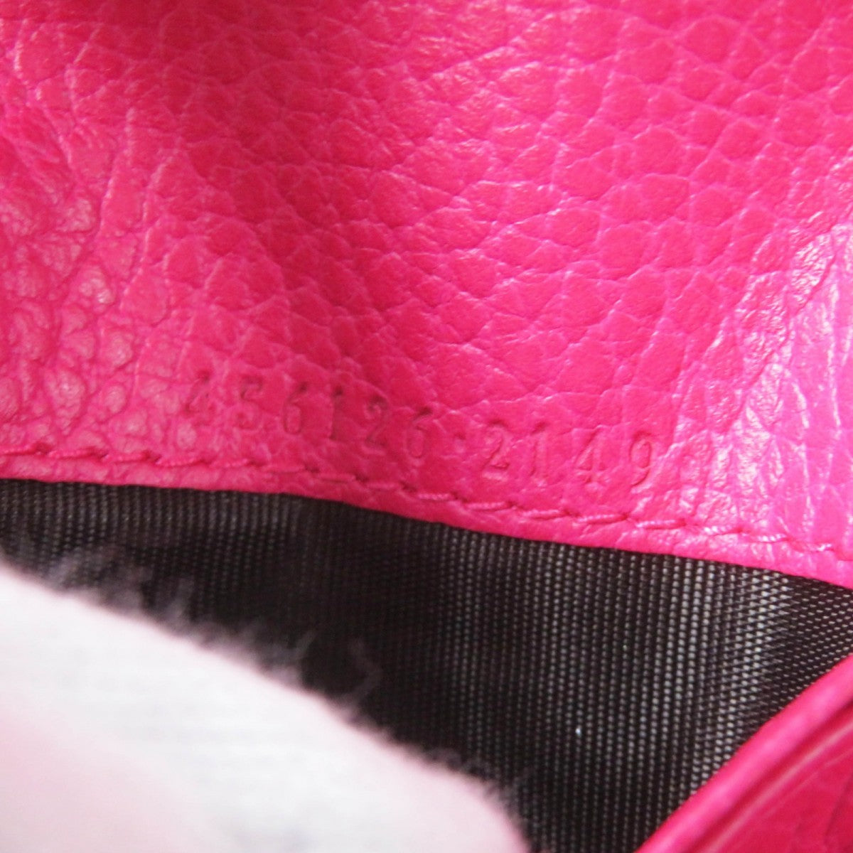 GUCCI Bifold Wallet 456126 leather pink