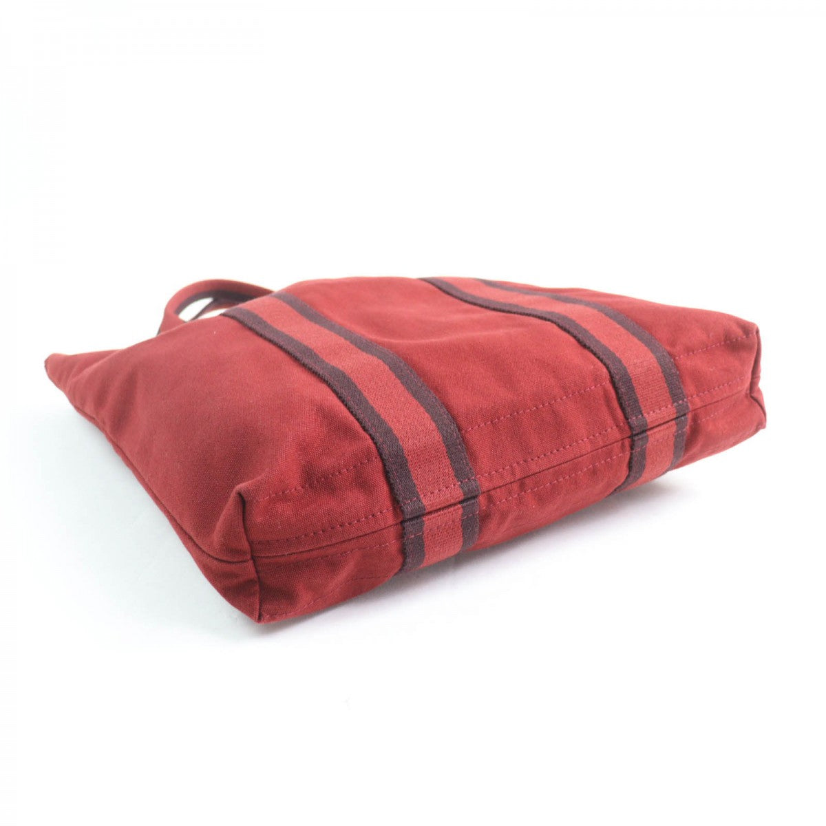 HERMES Tote Bag cotton Bordeaux Fool Toe Kabas