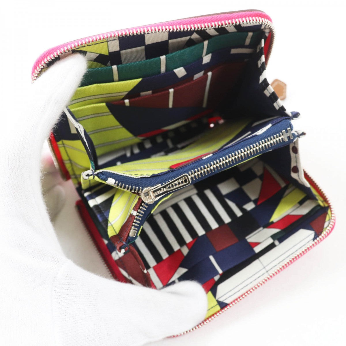 HERMES Coin case Epsom Rose Extreme Asap Compact Silk Inn
