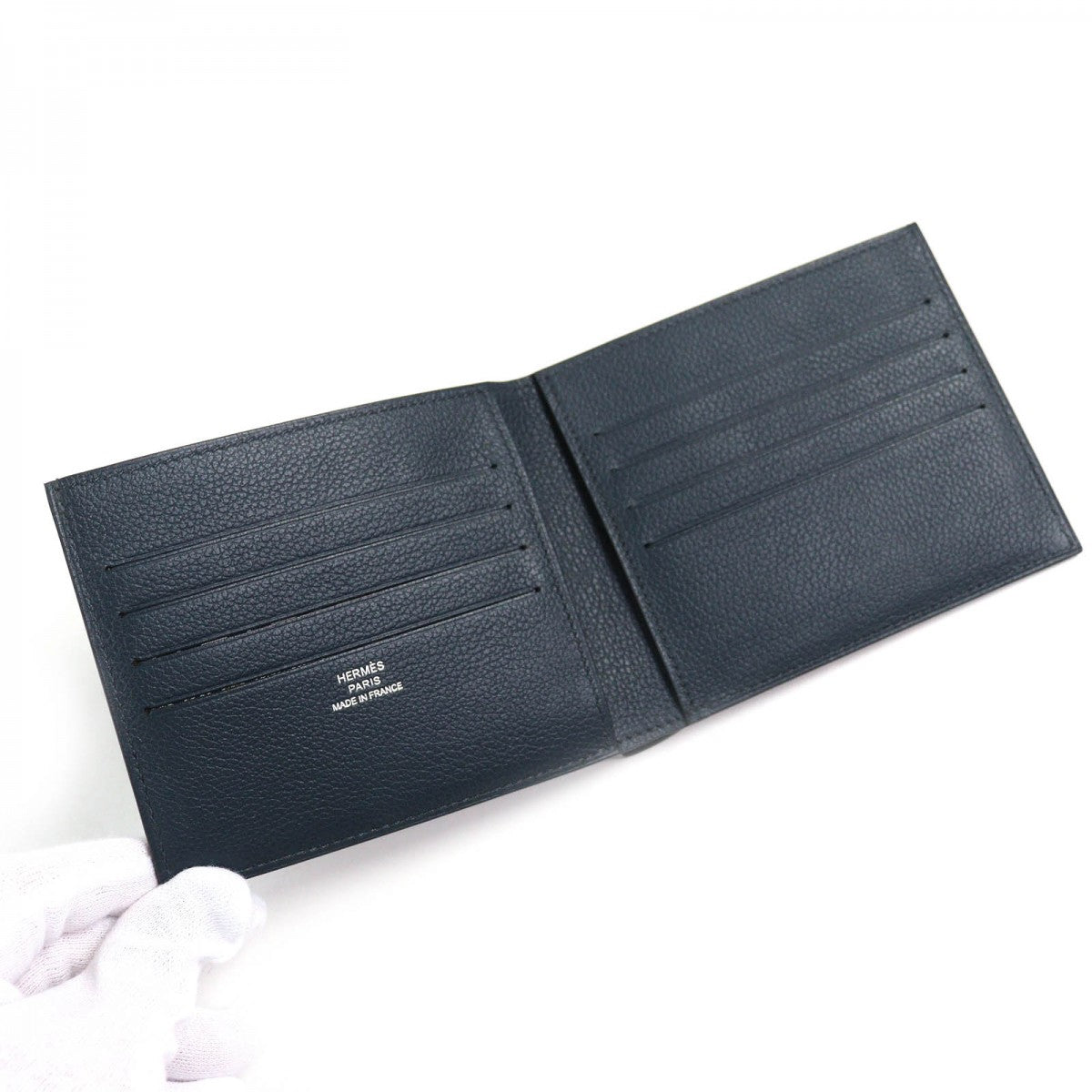 HERMES Bifold Wallet Evercolor Corver CITIZEN TWILL COMPACT Citizen Twill Compact