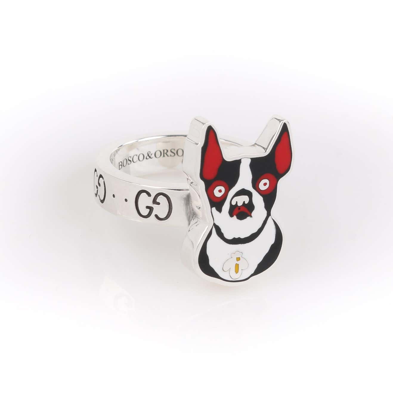 Gucci Orso Dog Ring in Sterling Silver