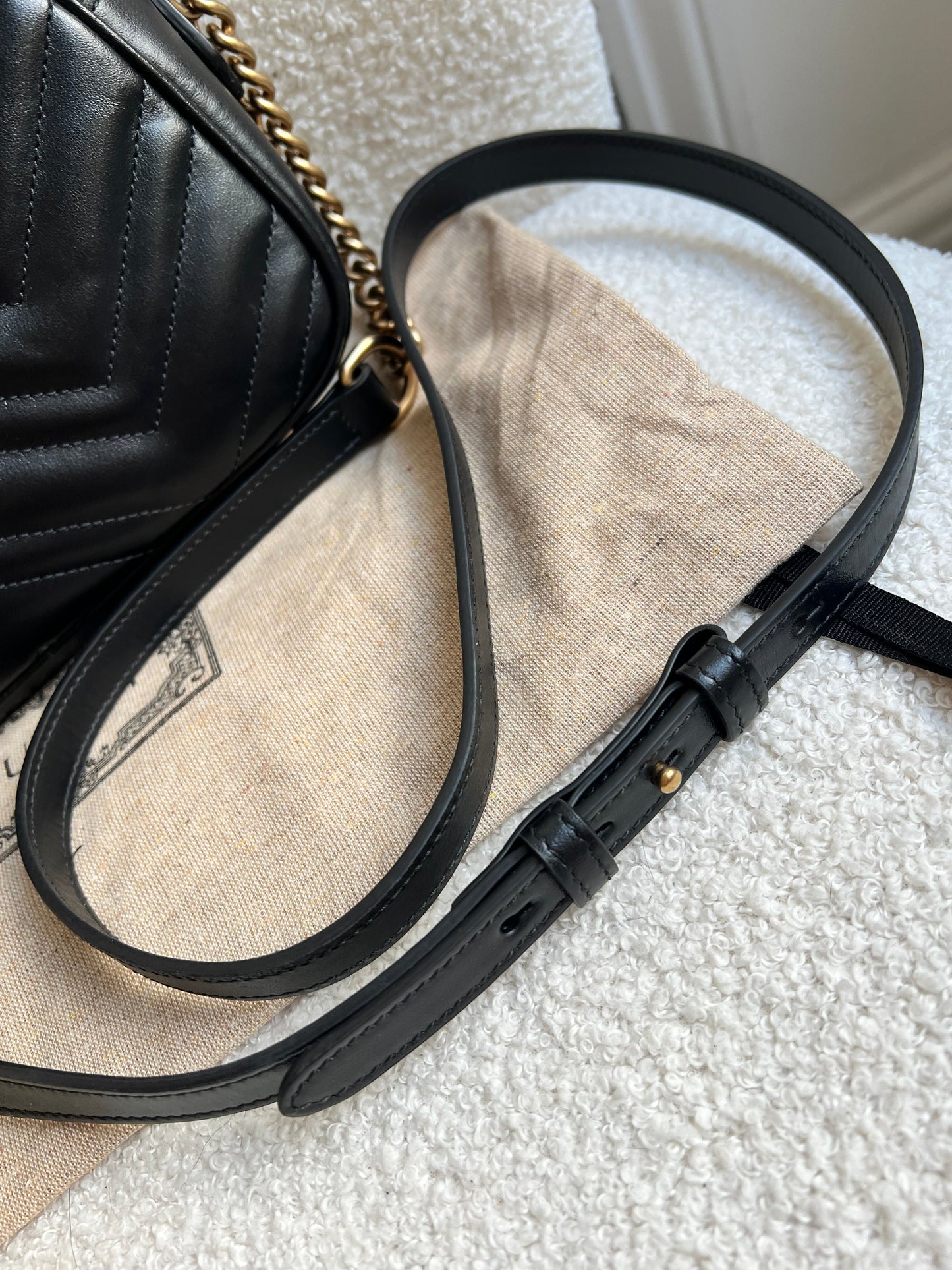 Gucci GG Black Marmont Small Shoulder Bag (RRP £1440)