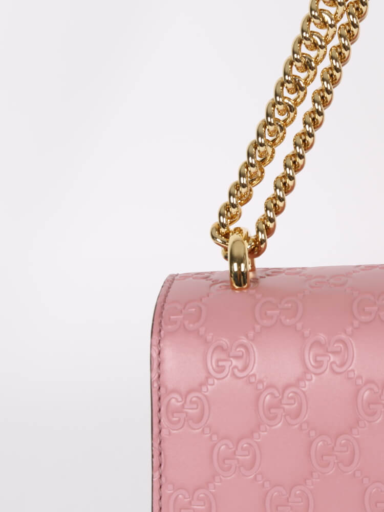 Gucci Medium Padlock Guccissima Shoulder Bag in Pink