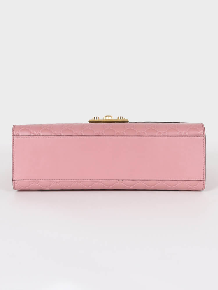 Gucci Medium Padlock Guccissima Shoulder Bag in Pink