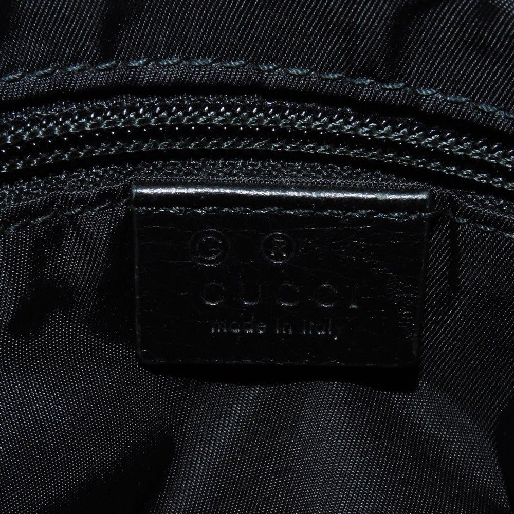 GUCCI Shoulder Bag 510342 K28BN 1000 Nylon canvas x calf leather (embossed) black Logo embossed Calfskin nylon GG nylon Small messenger bag mens(Unisex) Used