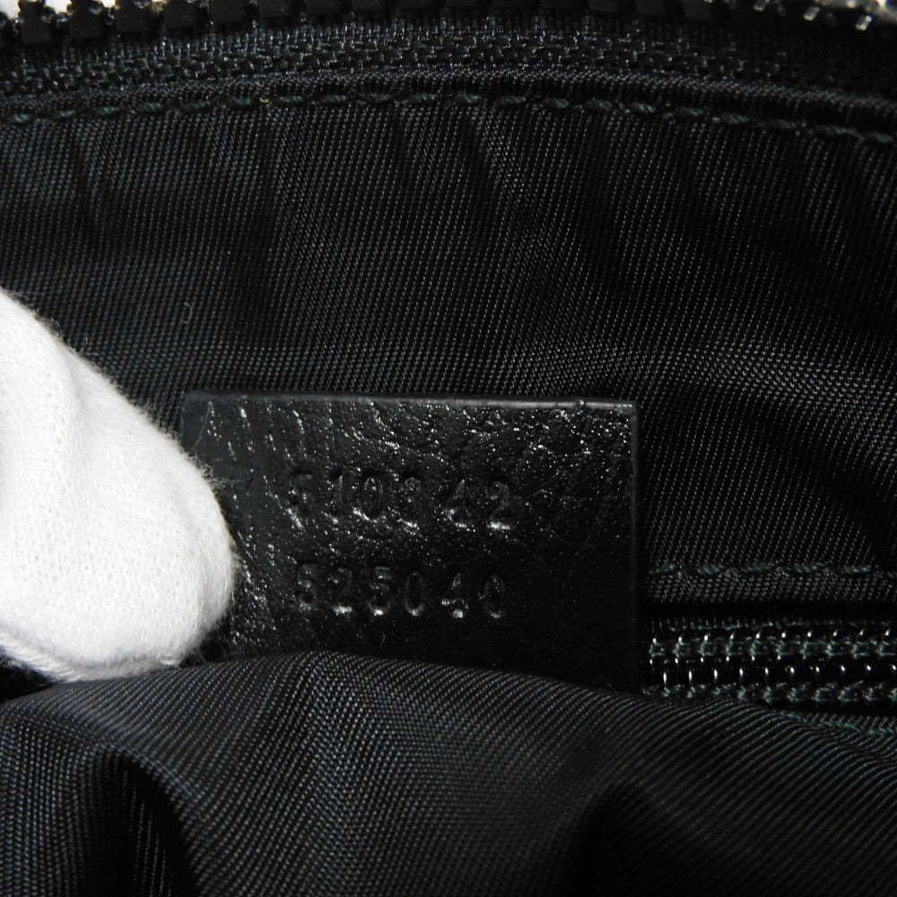 GUCCI Shoulder Bag 510342 K28BN 1000 Nylon canvas x calf leather (embossed) black Logo embossed Calfskin nylon GG nylon Small messenger bag mens(Unisex) Used