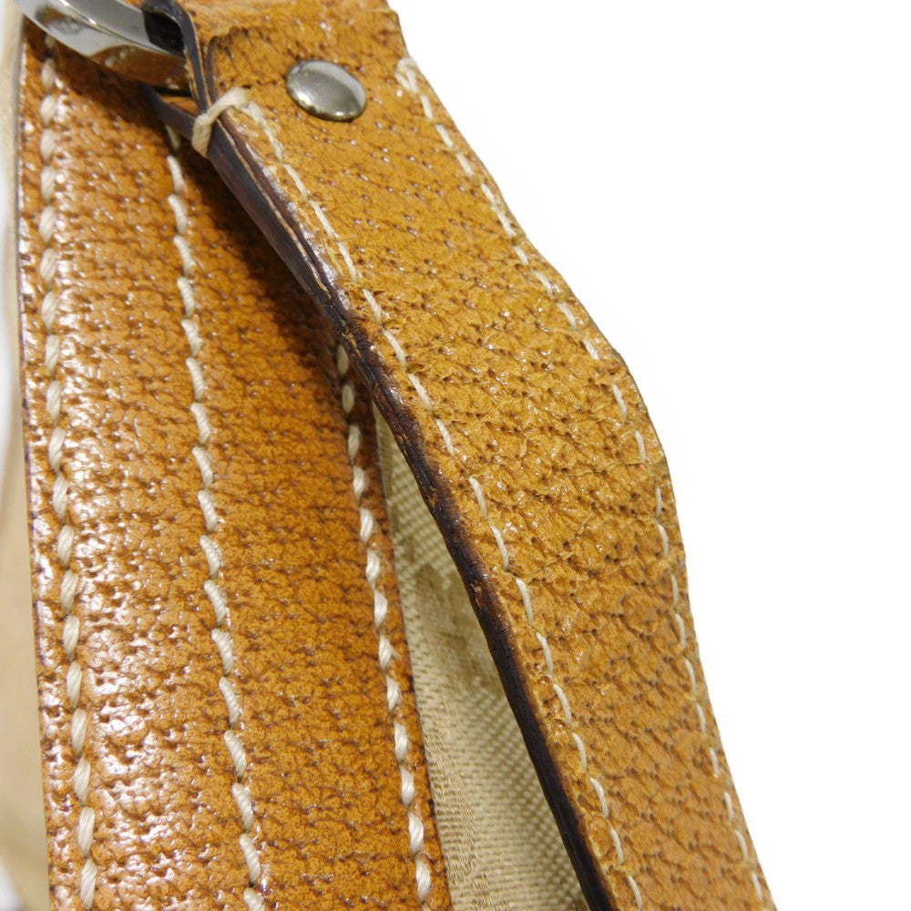 GUCCI Shoulder Bag 113013 GG canvas x pigskin beige Double G Brown Crossbody GG canvas Messenger bag unisex(Unisex) Used