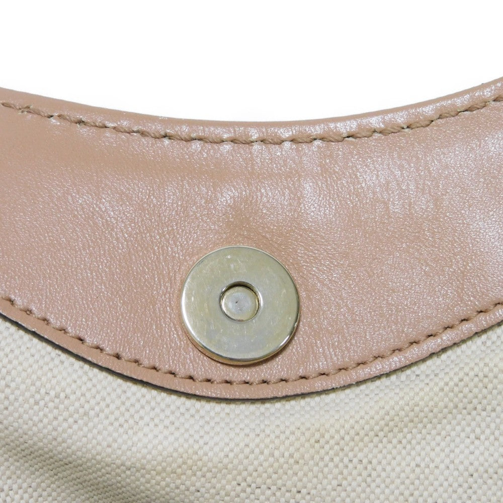 GUCCI Handbag 211944 Diamante canvas x calf leather beige Interlocking G Calfskin Pink Beige Diamante Sookie Tote Bag Women Used