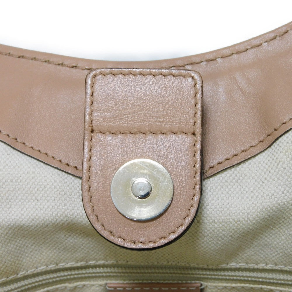 GUCCI Handbag 211944 Diamante canvas x calf leather beige Interlocking G Calfskin Pink Beige Diamante Sookie Tote Bag Women Used