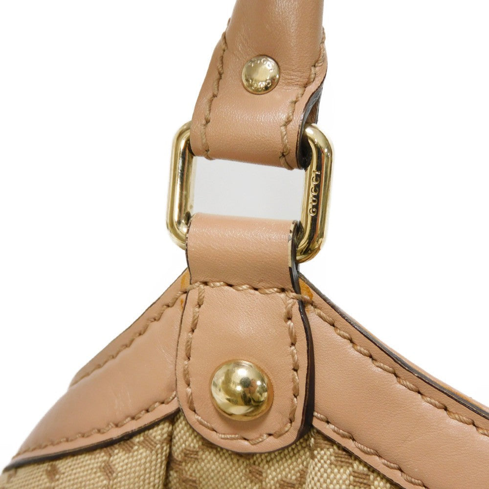 GUCCI Handbag 211944 Diamante canvas x calf leather beige Interlocking G Calfskin Pink Beige Diamante Sookie Tote Bag Women Used