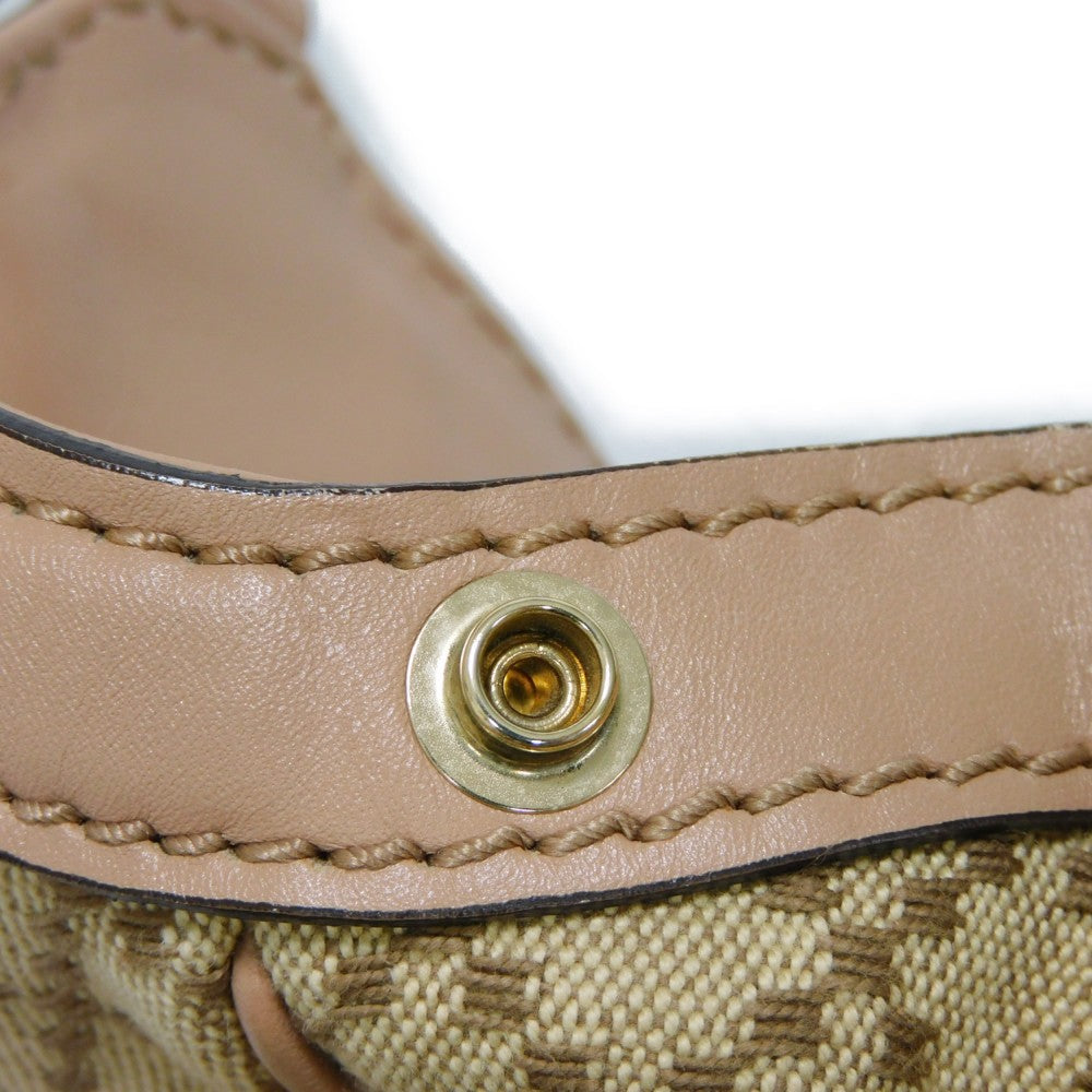 GUCCI Handbag 211944 Diamante canvas x calf leather beige Interlocking G Calfskin Pink Beige Diamante Sookie Tote Bag Women Used