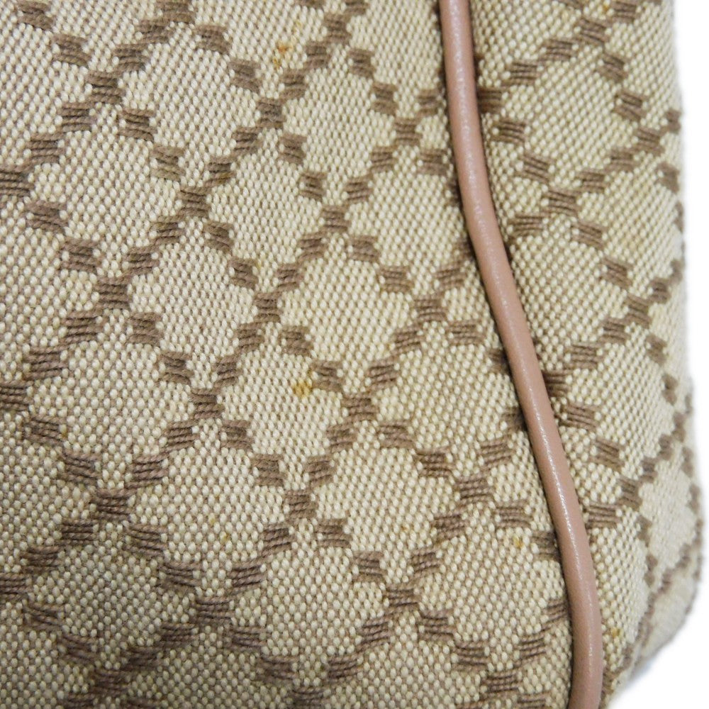 GUCCI Handbag 211944 Diamante canvas x calf leather beige Interlocking G Calfskin Pink Beige Diamante Sookie Tote Bag Women Used