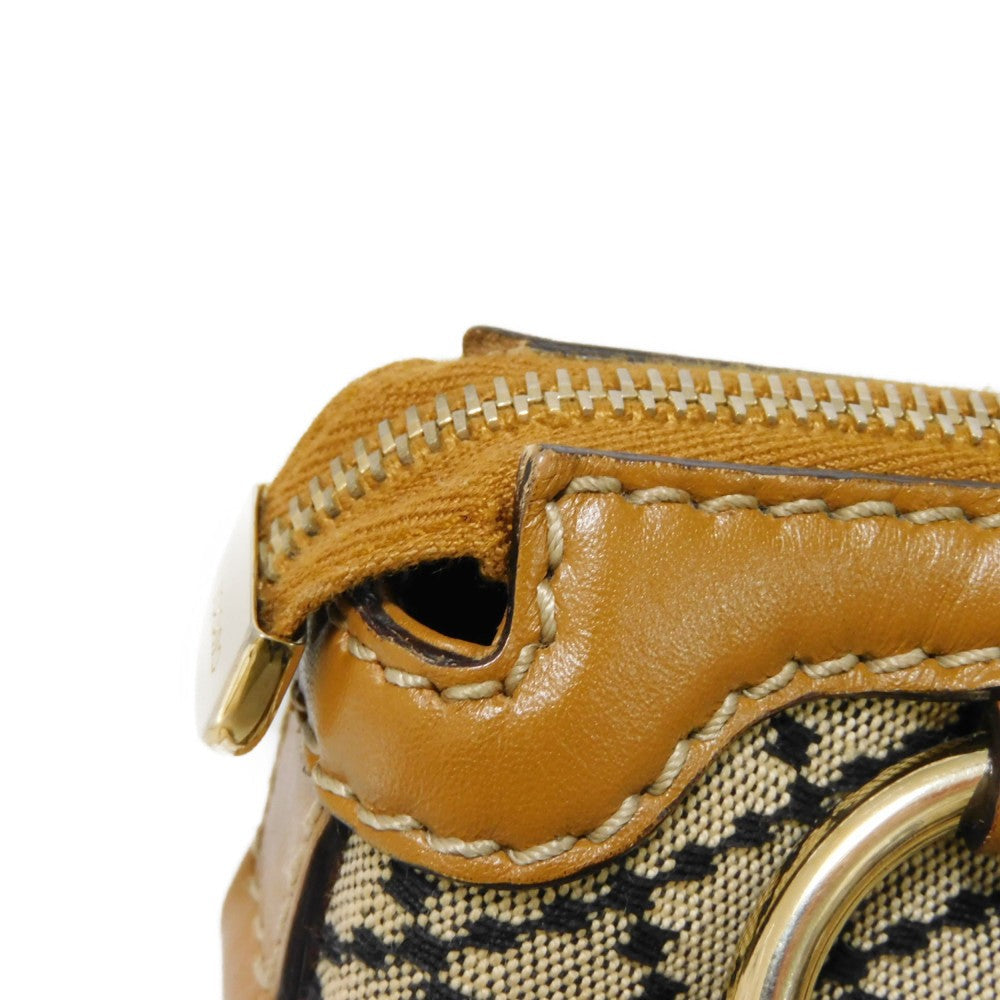 GUCCI Handbag 247902 Diamante canvas x calf leather beige Black Calfskin Brown 2WAY Shoulder Bag Diamante Sookie Tote Bag Women Used