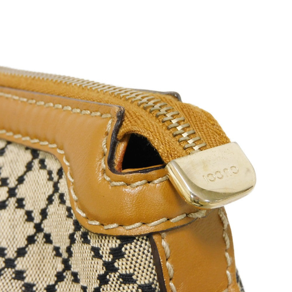 GUCCI Handbag 247902 Diamante canvas x calf leather beige Black Calfskin Brown 2WAY Shoulder Bag Diamante Sookie Tote Bag Women Used