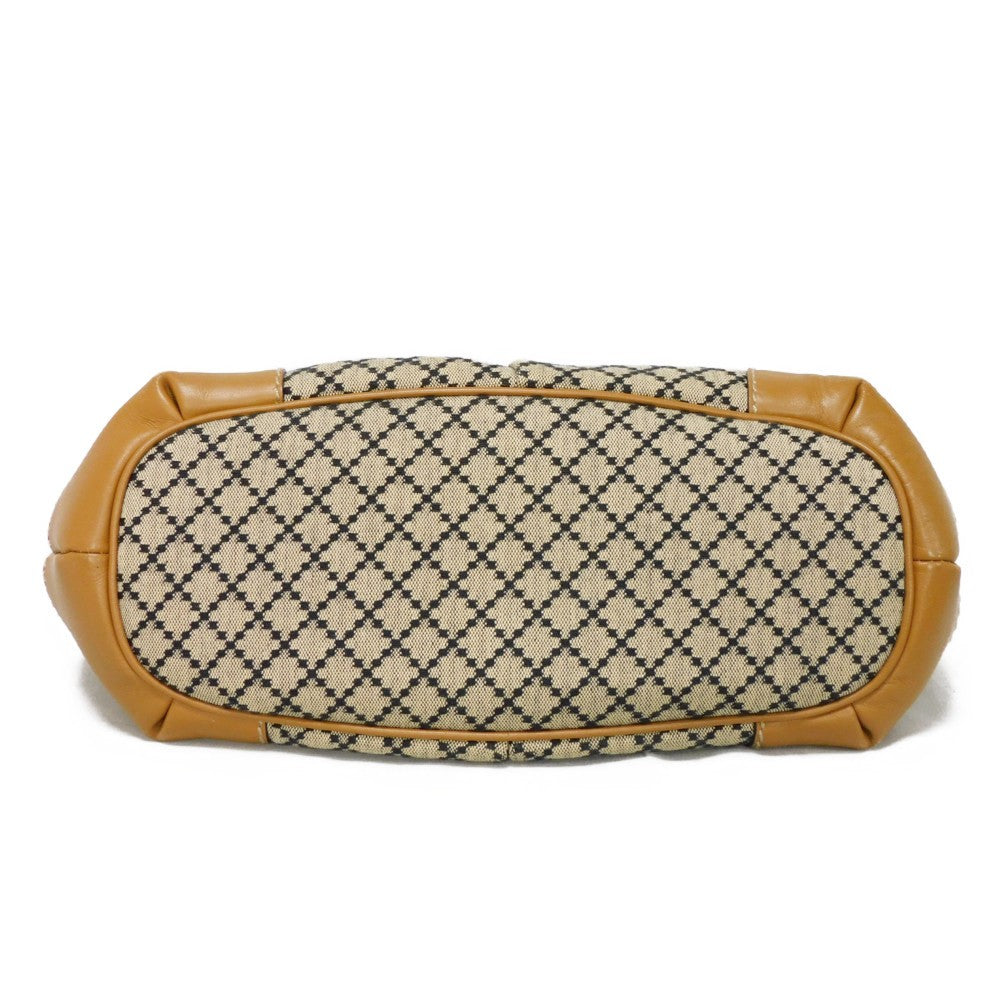 GUCCI Handbag 247902 Diamante canvas x calf leather beige Black Calfskin Brown 2WAY Shoulder Bag Diamante Sookie Tote Bag Women Used