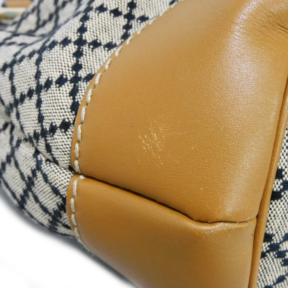 GUCCI Handbag 247902 Diamante canvas x calf leather beige Black Calfskin Brown 2WAY Shoulder Bag Diamante Sookie Tote Bag Women Used
