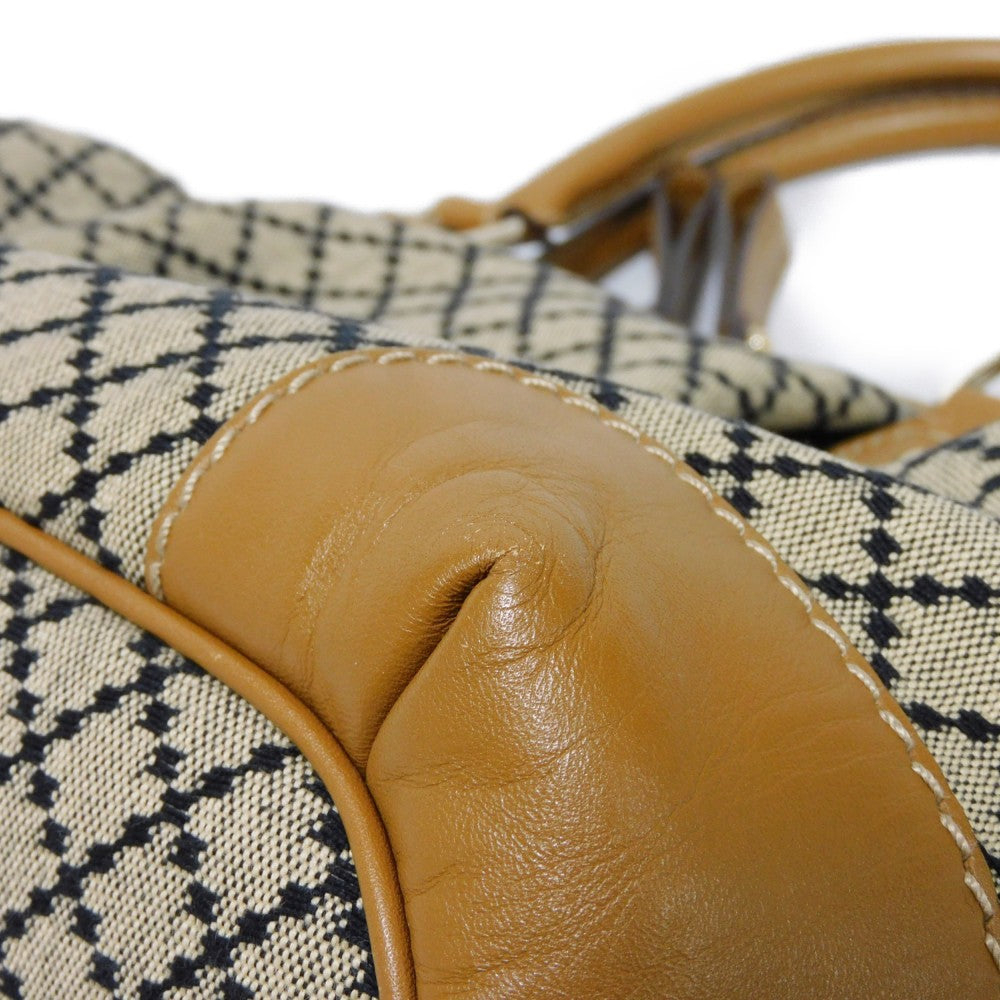 GUCCI Handbag 247902 Diamante canvas x calf leather beige Black Calfskin Brown 2WAY Shoulder Bag Diamante Sookie Tote Bag Women Used