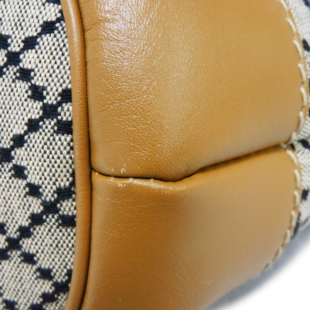 GUCCI Handbag 247902 Diamante canvas x calf leather beige Black Calfskin Brown 2WAY Shoulder Bag Diamante Sookie Tote Bag Women Used