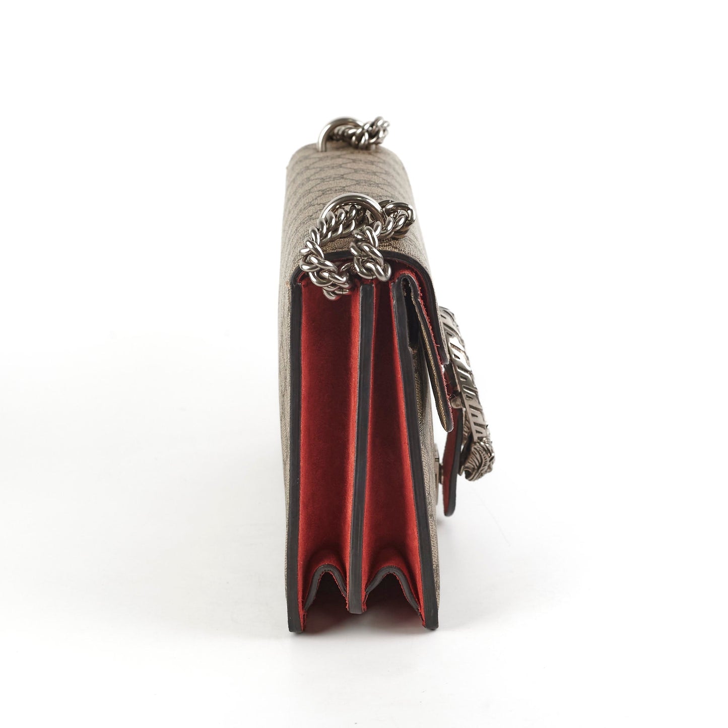Gucci Medium Dionysus GG Supreme SHoulder Bag Red