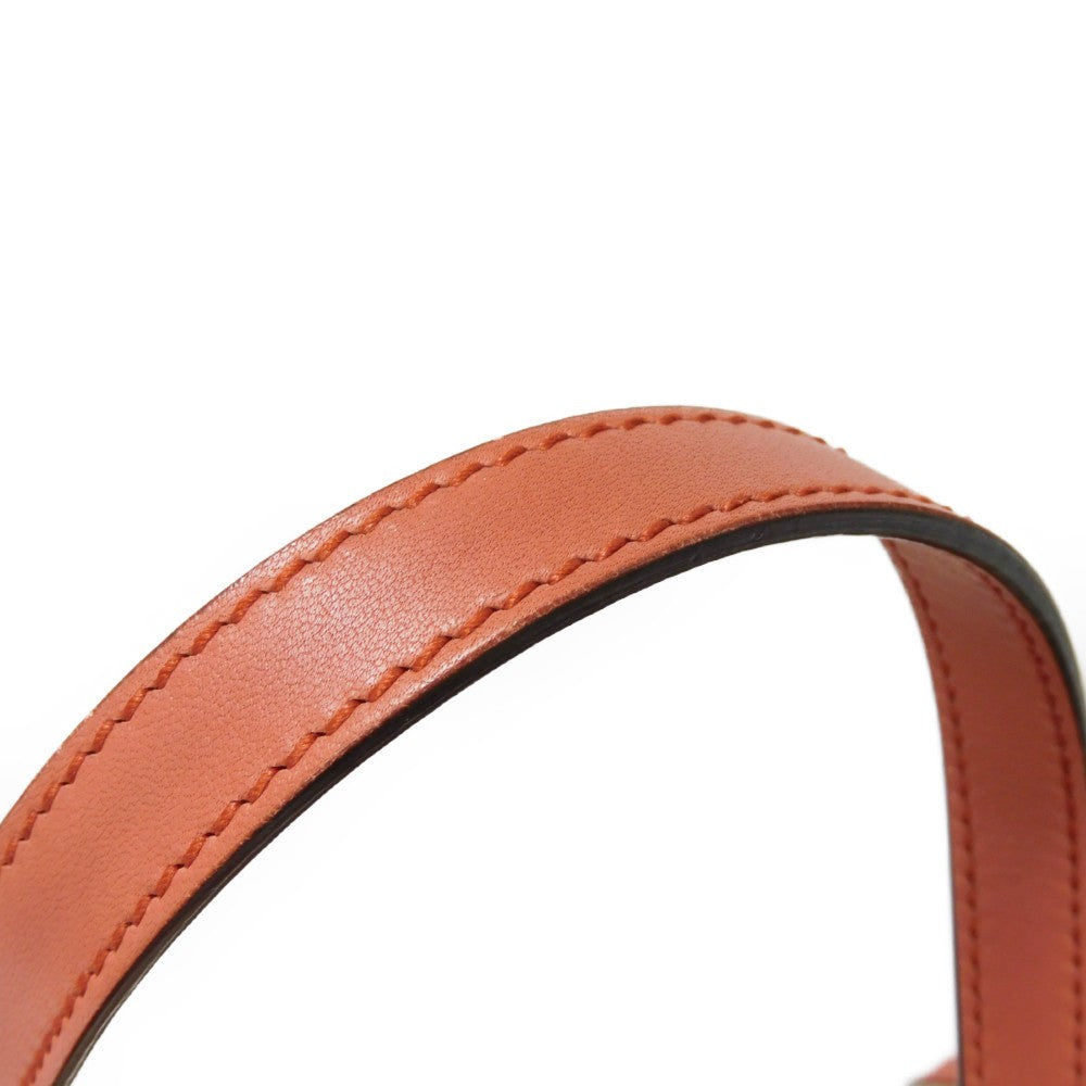 GUCCI Tote Bag 247209 linen natural Calfskin Terracotta Shoulder Bag logo Craft Medium Tote Women Used