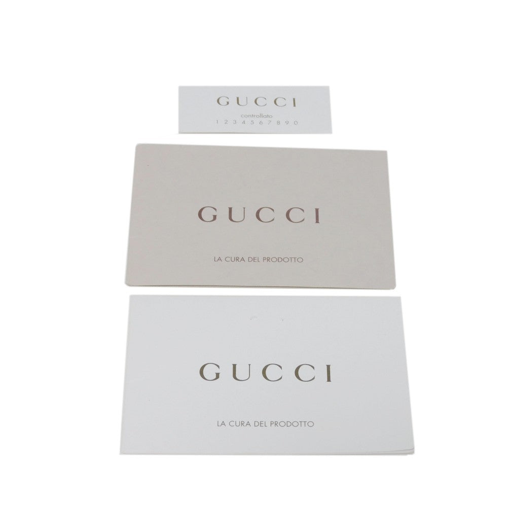 GUCCI Tote Bag 247209 linen natural Calfskin Terracotta Shoulder Bag logo Craft Medium Tote Women Used