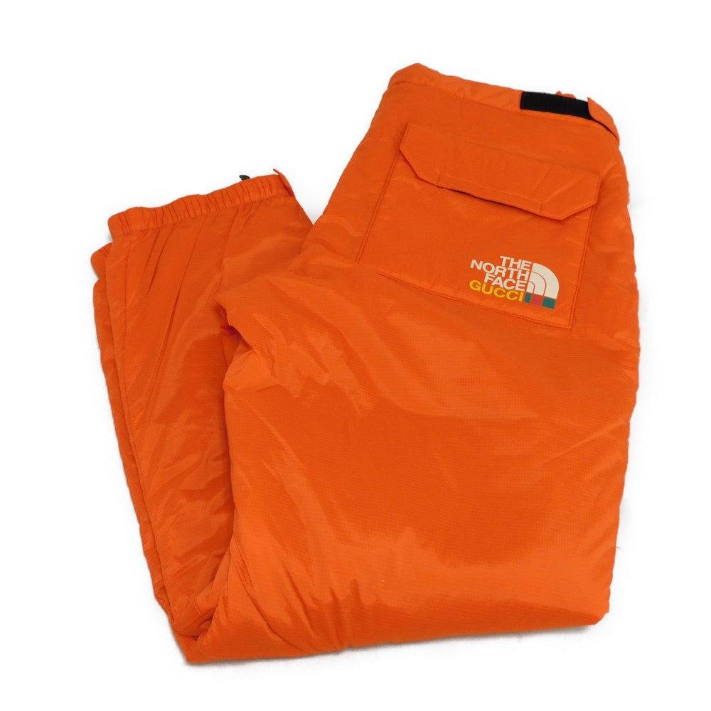GUCCI Pants 663764 XAAC6 6677 Nylonx poly Urethane Orange logo web stripe padding drawstring S 175/78A unused North Face Nylon Cargo mens S (175/78A) Used