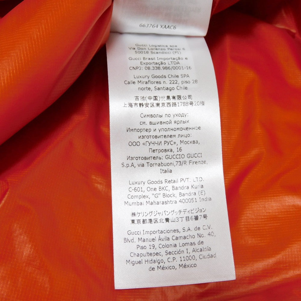 GUCCI Pants 663764 XAAC6 6677 Nylonx poly Urethane Orange logo web stripe padding drawstring S 175/78A unused North Face Nylon Cargo mens S (175/78A) Used