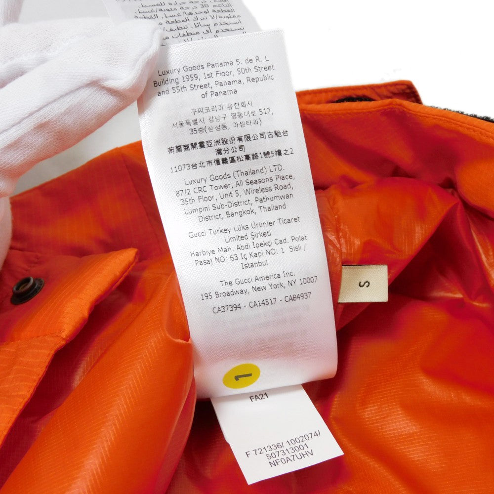 GUCCI Pants 663764 XAAC6 6677 Nylonx poly Urethane Orange logo web stripe padding drawstring S 175/78A unused North Face Nylon Cargo mens S (175/78A) Used