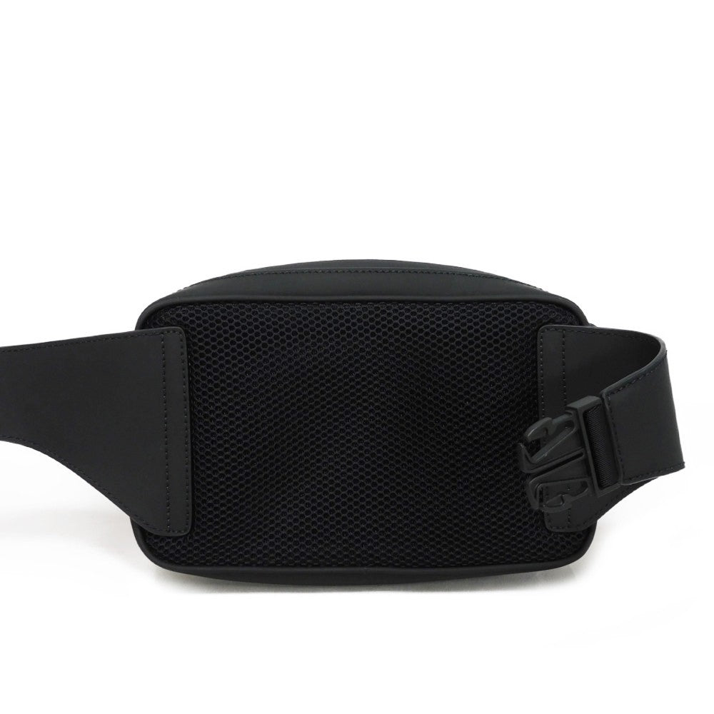 GUCCI Sling bag 771422 AAC4F 1000 Rubber effect leather x cotton linen black Current waist pouch, in good condition GG logo embossed GG rubber effect belt bag unisex(Unisex) Used