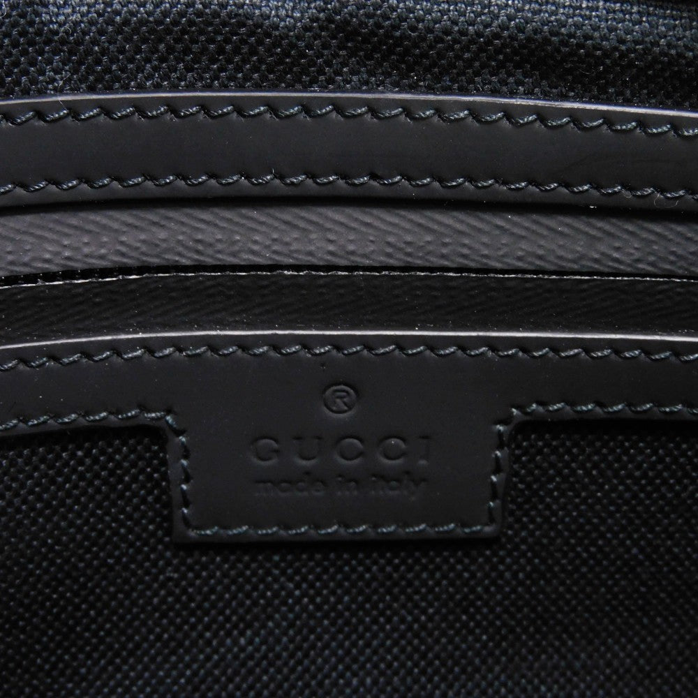 GUCCI Sling bag 771422 AAC4F 1000 Rubber effect leather x cotton linen black Current waist pouch, in good condition GG logo embossed GG rubber effect belt bag unisex(Unisex) Used