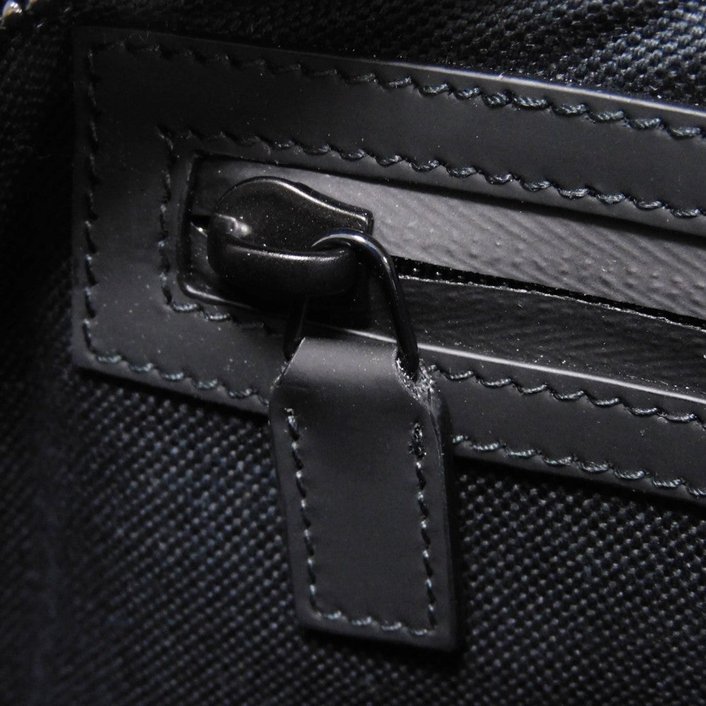GUCCI Sling bag 771422 AAC4F 1000 Rubber effect leather x cotton linen black Current waist pouch, in good condition GG logo embossed GG rubber effect belt bag unisex(Unisex) Used