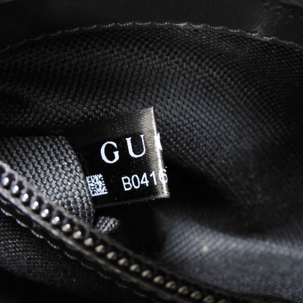 GUCCI Sling bag 771422 AAC4F 1000 Rubber effect leather x cotton linen black Current waist pouch, in good condition GG logo embossed GG rubber effect belt bag unisex(Unisex) Used