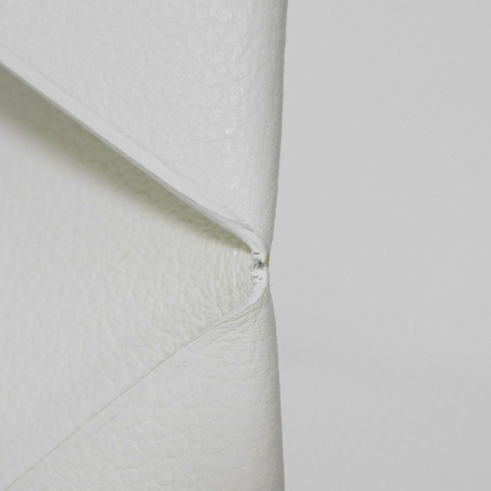 HERMES Card Case Evercolor Nata White Ivory Snap Button Bifold Wallet Business Card Holder Pass Case Good Condition Calvi unisex(Unisex) Used