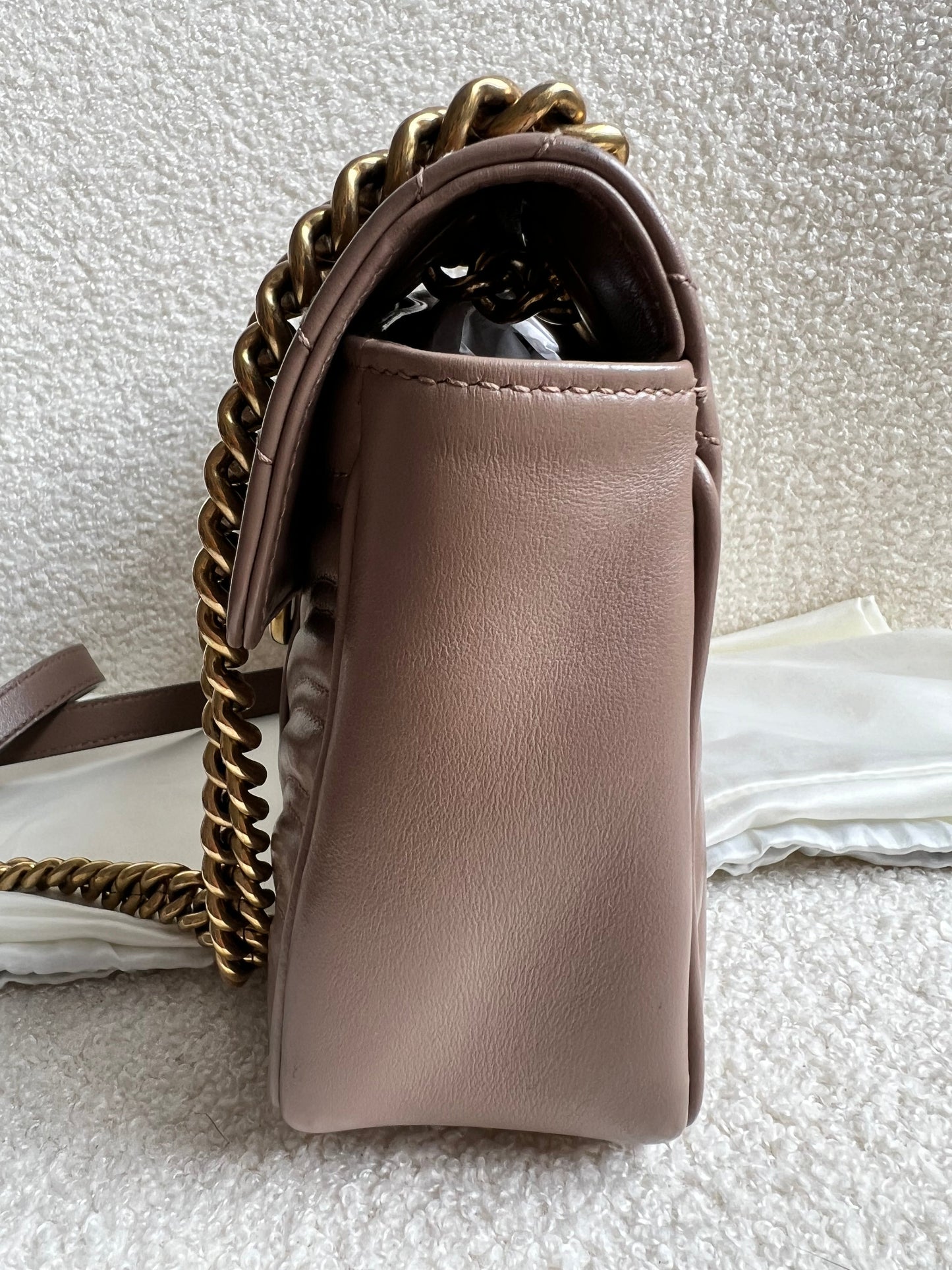 Gucci GG Dusty Pink Marmont Small Shoulder Bag (RRP £2070)