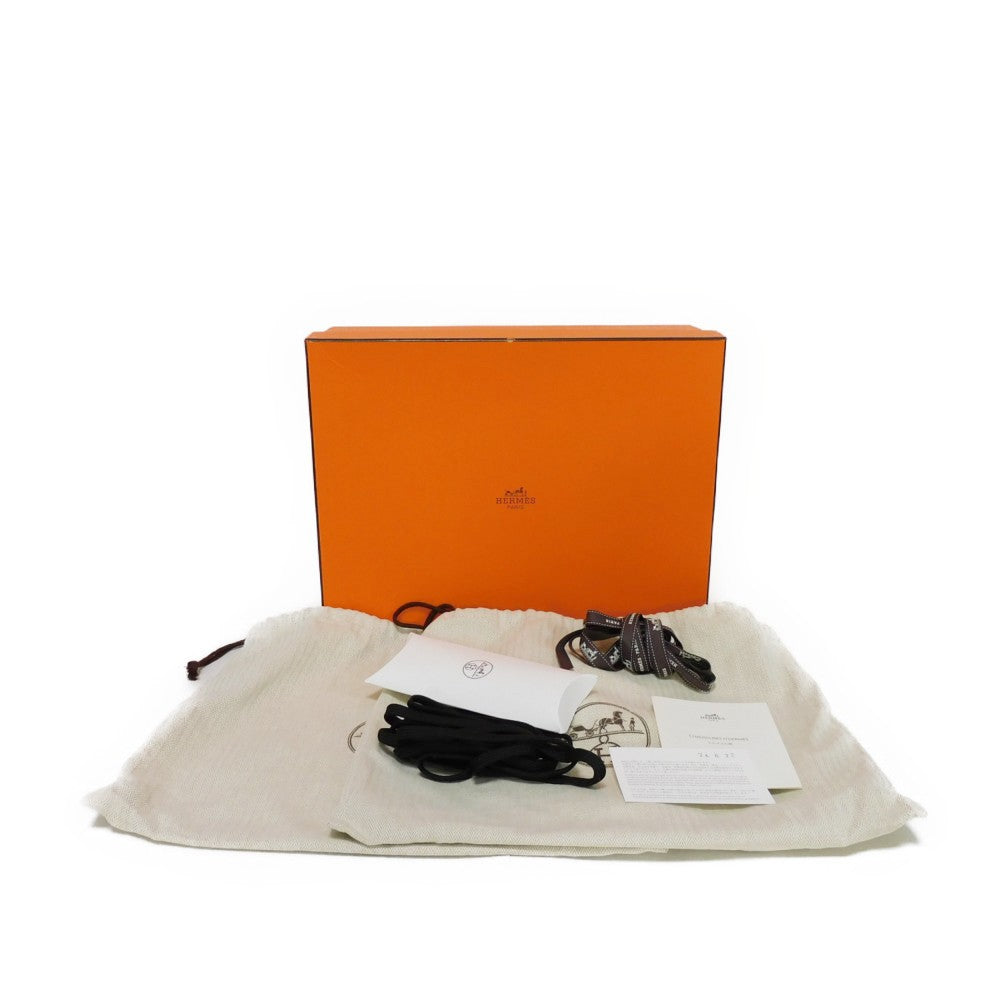 HERMES boots Quilted parachute fabric x Calfskin x rubber sole black crew de cell Fresh Short 36