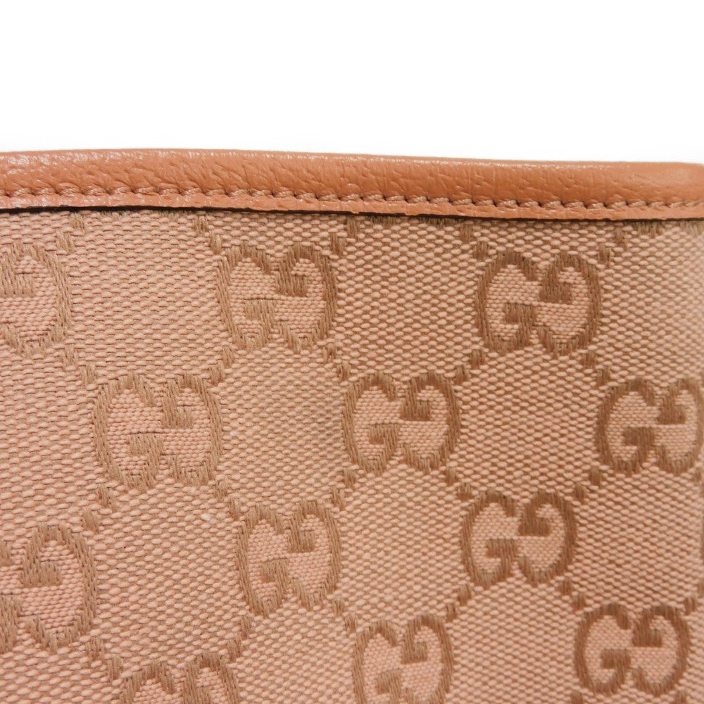 GUCCI Tote Bag 741424 FACC5 5748 GG canvas x calf leather pink Double G WG Shoulder Bag GG canvas GG Ophidia Large Tote Women Used