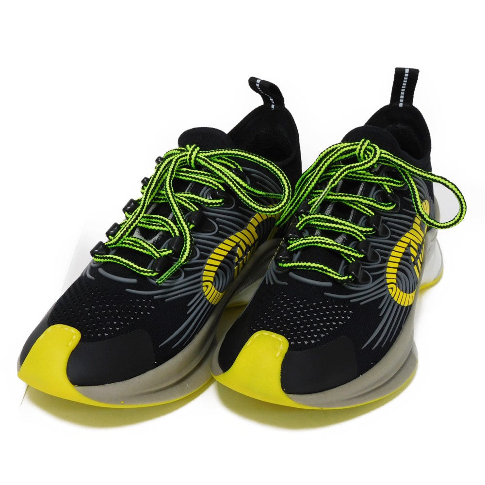 GUCCI sneakers 680939 USM10 8480 fabric black Interlocking G Technical knit run 35 1/2