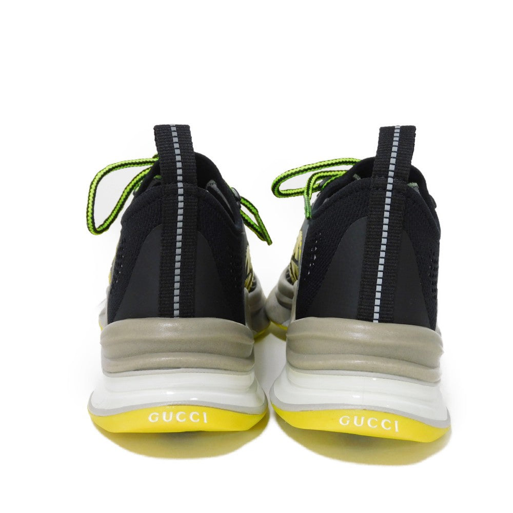 GUCCI sneakers 680939 USM10 8480 fabric black Interlocking G Technical knit run 35 1/2