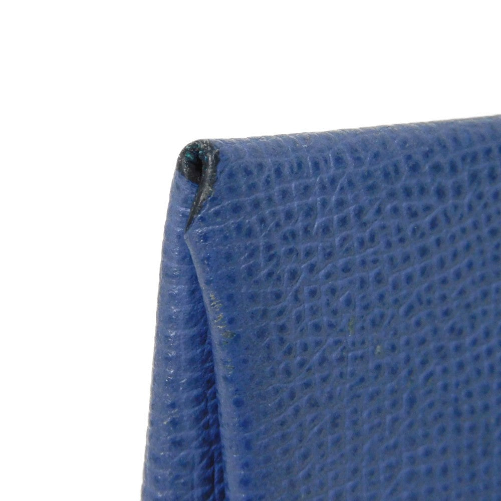 HERMES Coin case H078357CKAE Epsom Blue Brighton x Blue Izmir Blue Brighton Blue Izmir Bicolor Coin Pocket Wallet Verso Bastia unisex(Unisex) Used