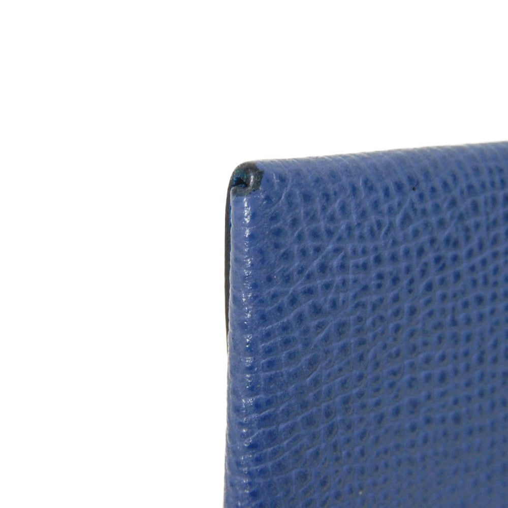 HERMES Coin case H078357CKAE Epsom Blue Brighton x Blue Izmir Blue Brighton Blue Izmir Bicolor Coin Pocket Wallet Verso Bastia unisex(Unisex) Used