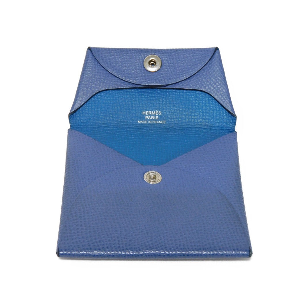 HERMES Coin case H078357CKAE Epsom Blue Brighton x Blue Izmir Blue Brighton Blue Izmir Bicolor Coin Pocket Wallet Verso Bastia unisex(Unisex) Used