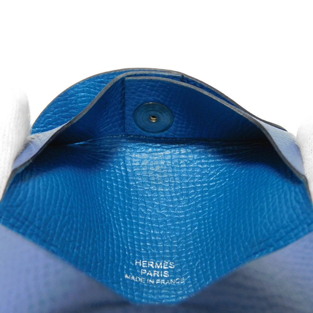 HERMES Coin case H078357CKAE Epsom Blue Brighton x Blue Izmir Blue Brighton Blue Izmir Bicolor Coin Pocket Wallet Verso Bastia unisex(Unisex) Used