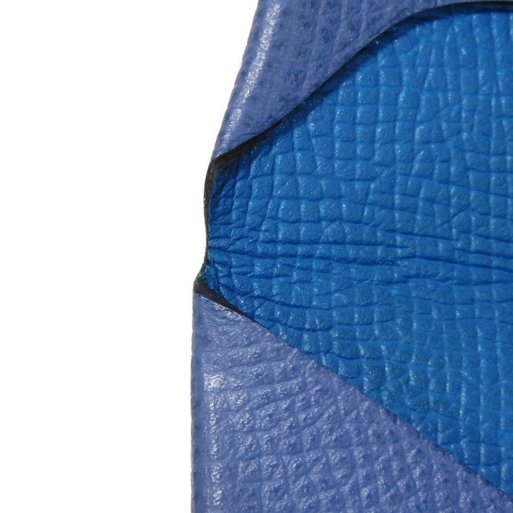 HERMES Coin case H078357CKAE Epsom Blue Brighton x Blue Izmir Blue Brighton Blue Izmir Bicolor Coin Pocket Wallet Verso Bastia unisex(Unisex) Used