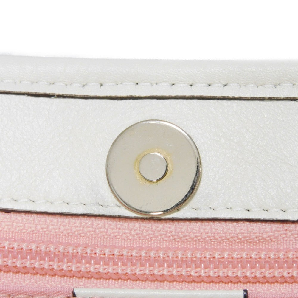 GUCCI Tote Bag 257302 GG canvas x calf leather Light pink Leather Patch Ivory Bicolor Shoulder Bag Logo embossing GG canvas tote unisex(Unisex) Used