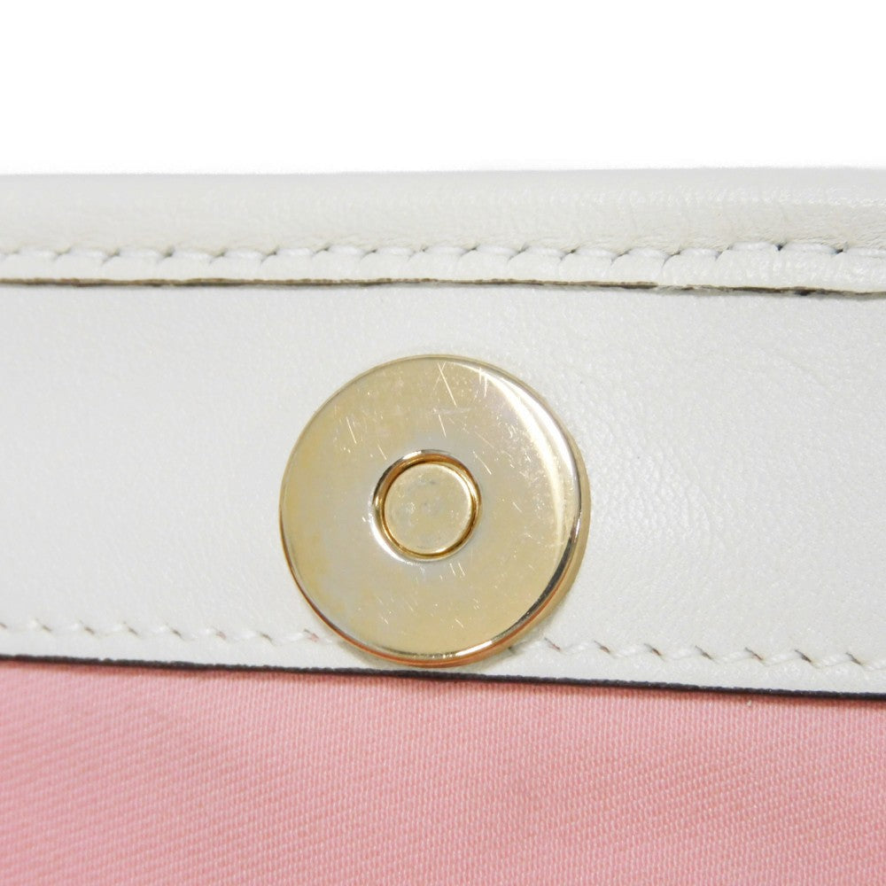 GUCCI Tote Bag 257302 GG canvas x calf leather Light pink Leather Patch Ivory Bicolor Shoulder Bag Logo embossing GG canvas tote unisex(Unisex) Used